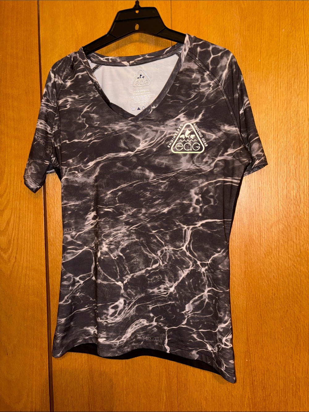 Mossy Oak Engineered Angling Gear Women Elements Aqua gray black T-Shirt Medium